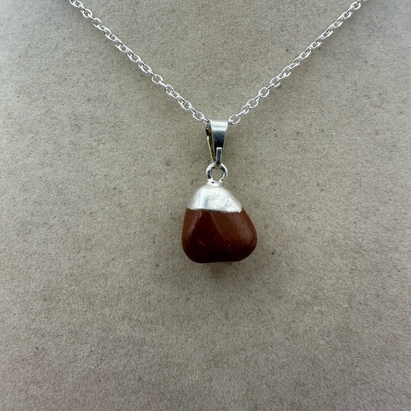 Jewelry - Silver and Red Pendant Necklace